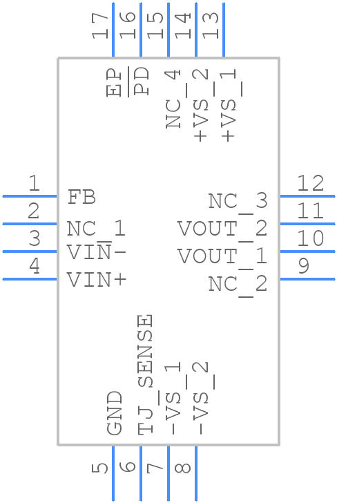 THS3491IRGTR - Texas Instruments - PCB symbol