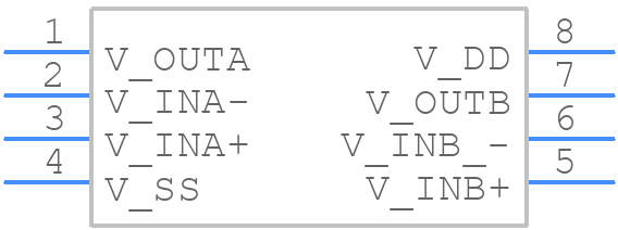 MCP6007-E/MS - Microchip - PCB symbol