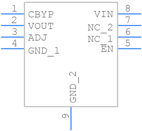 MIC5280YME - Rochester Electronics - PCB symbol