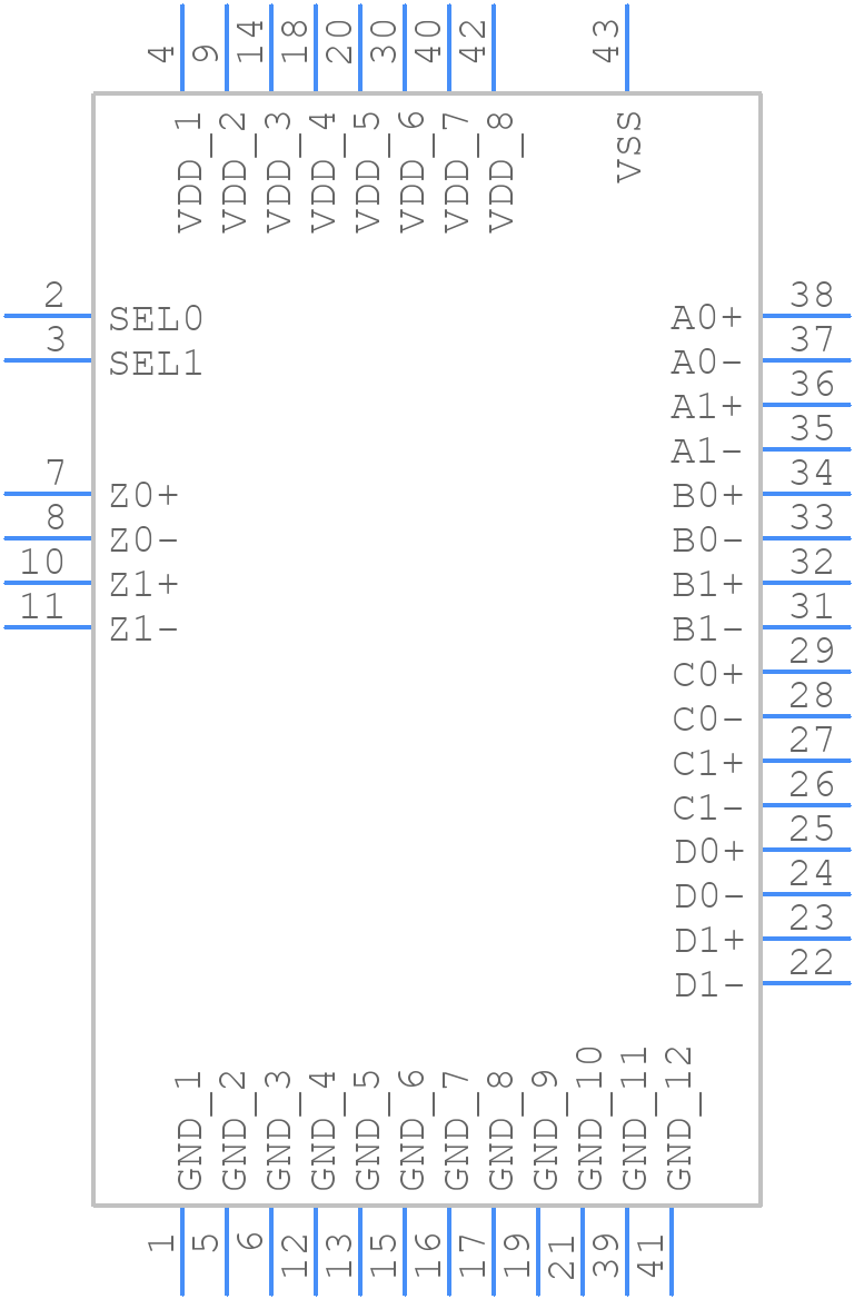 PI2USB4122ZHEX - Diodes Incorporated - PCB symbol