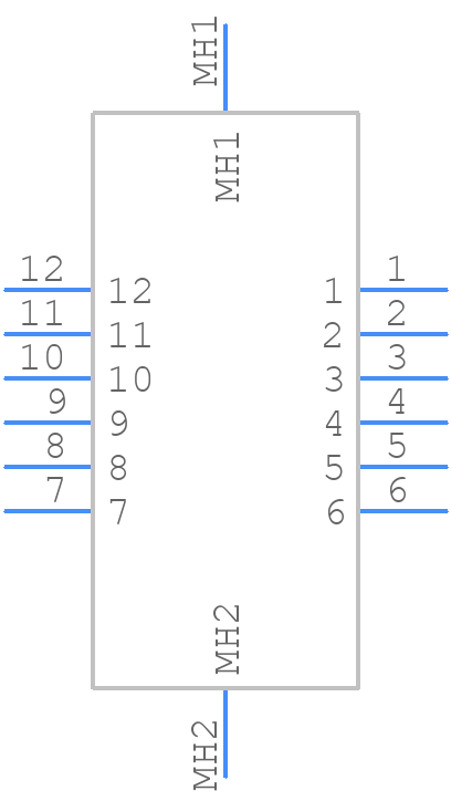 DTF13-12PB - TE Connectivity - PCB symbol