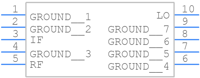 MCA1-85+ - Mini-Circuits - PCB symbol