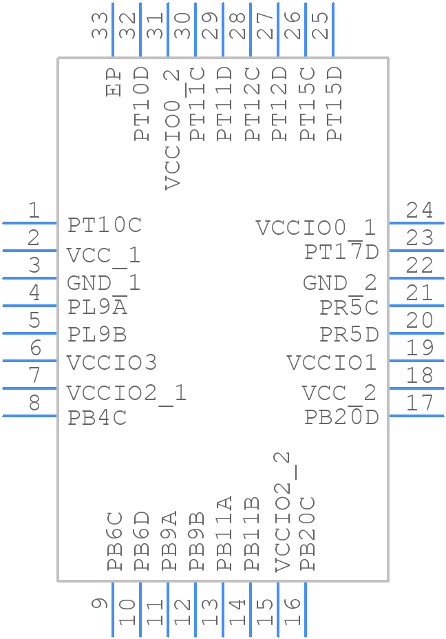LCMXO2-1200HC-6SG32I - Lattice Semiconductor - PCB symbol