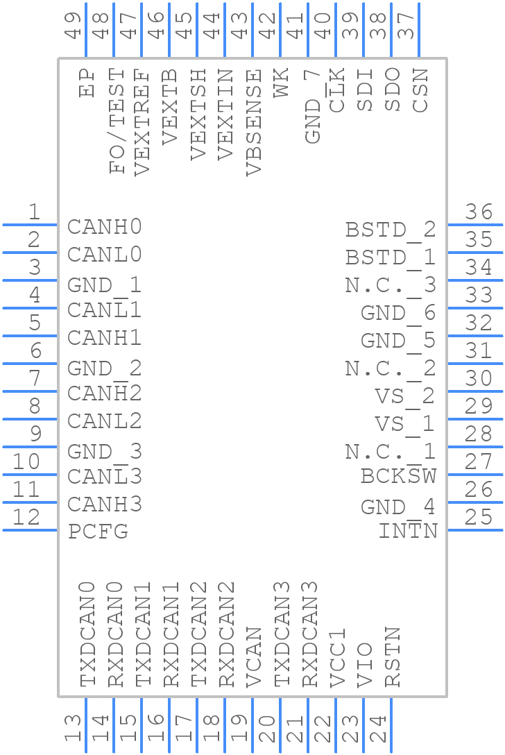 TLE9278BQX - Infineon - PCB symbol