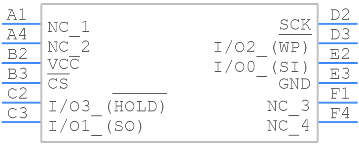 AT25QL641-UUE-T - Adesto Technologies - PCB symbol