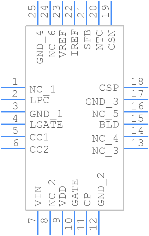 FAN6390MPX - onsemi - PCB symbol