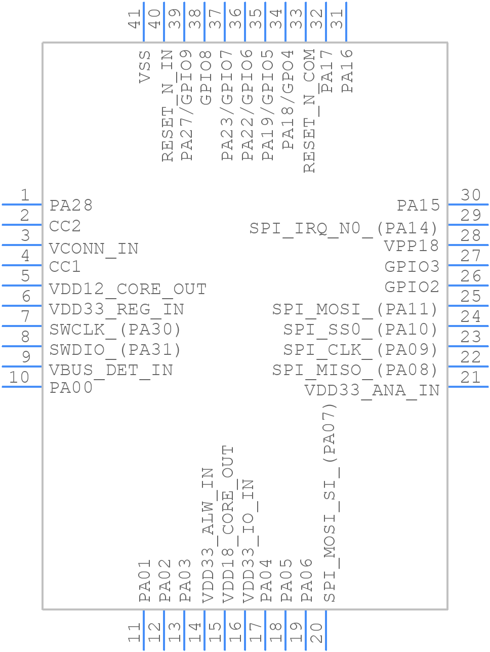 UPD301B/KYX - Microchip - PCB symbol