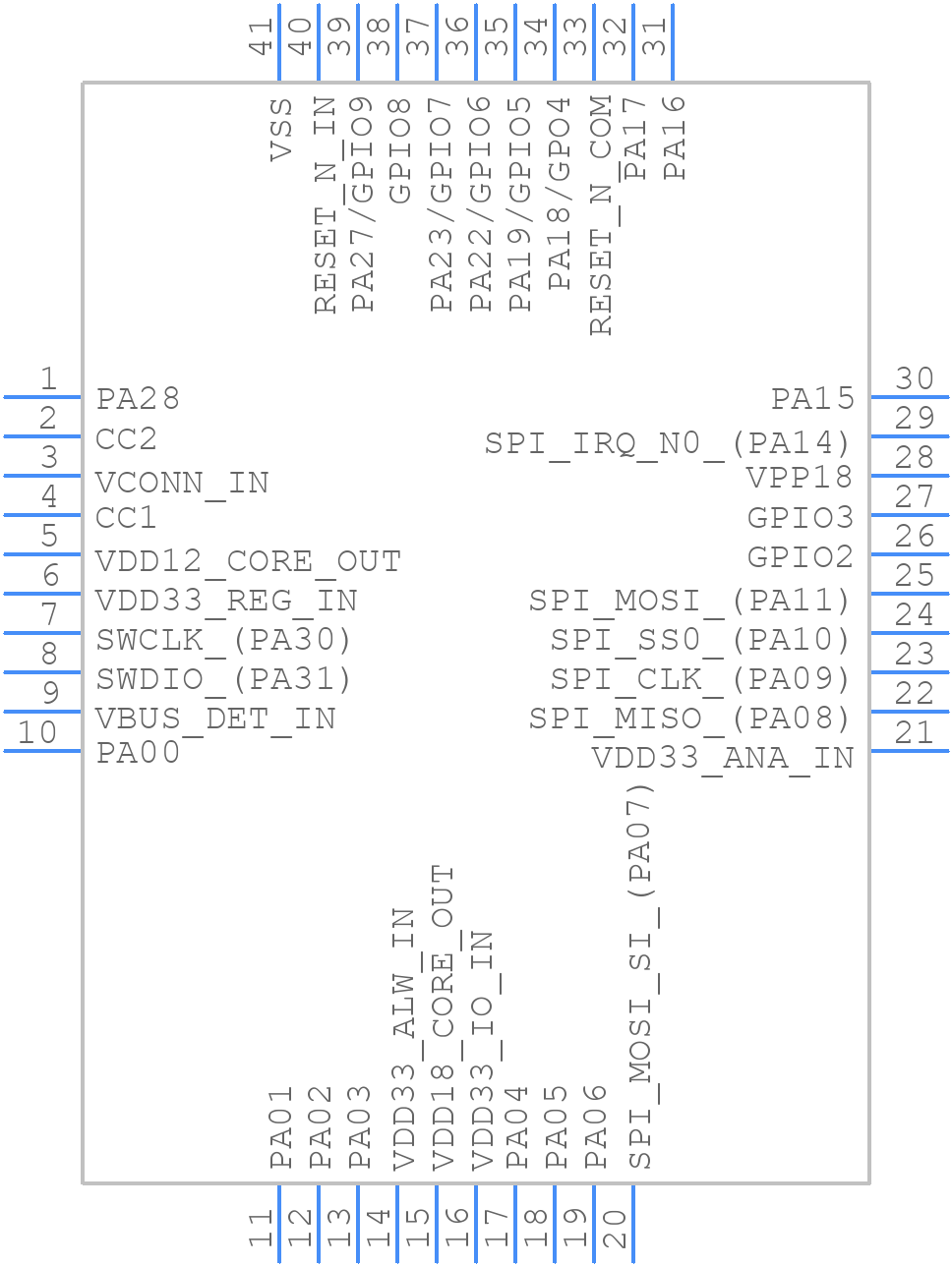 UPD301B-I/KYX - Microchip - PCB symbol
