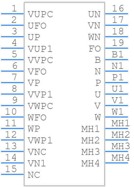 PM75CL1A120 - Power Semiconductors - PCB symbol