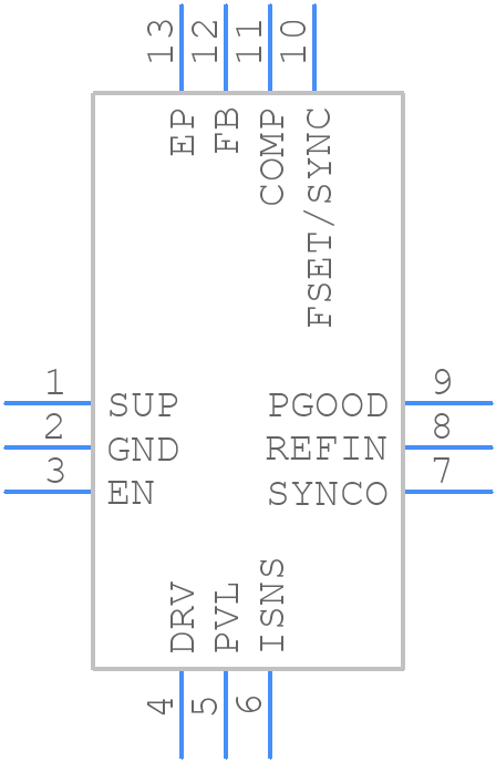 MAX16992ATCF/VY+ - Analog Devices - PCB symbol