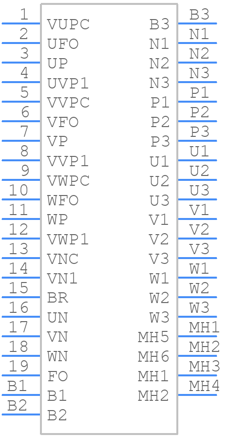 PM150RL1B060 - Mitsubishi - PCB symbol