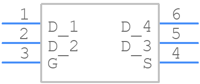 SI3453DV-T1-GE3 - Vishay - PCB symbol