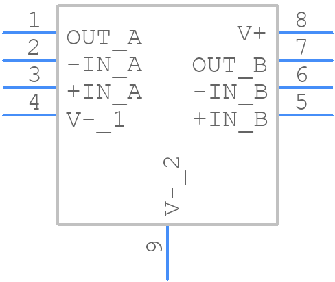 OPA1612AIDRGT - Texas Instruments - PCB symbol