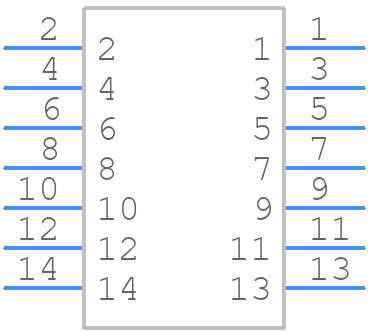 14FLT-SM2-TB(LF)(SN) - JST (JAPAN SOLDERLESS TERMINALS) - PCB symbol