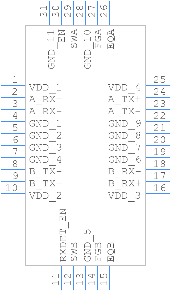 NB7NPQ1002MMTTWG - onsemi - PCB symbol