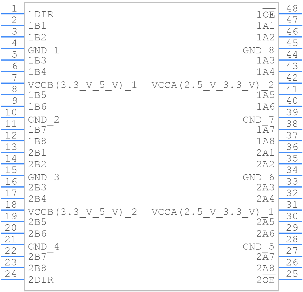 74ALVC164245DLR - Texas Instruments - PCB symbol