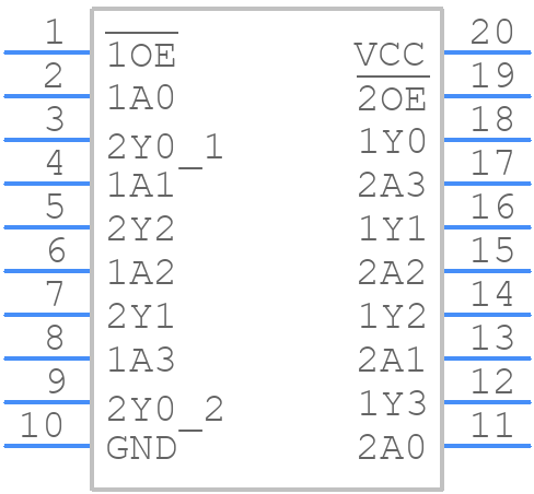 CD74ACT244M96G4 - Texas Instruments - PCB symbol