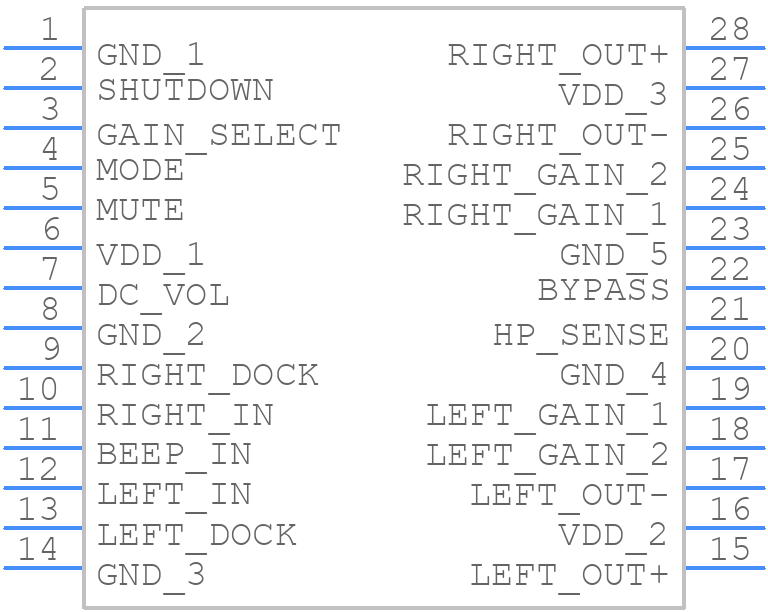 LM4835MT/NOPB - Texas Instruments - PCB symbol