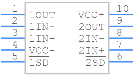 LMV712IDGSTG4 - Texas Instruments - PCB symbol