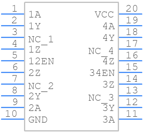 SN65LBC174DWG4 - Texas Instruments - PCB symbol