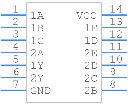 SN74F260DG4 - Texas Instruments - PCB symbol