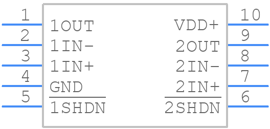 TLV2463IDGSG4 - Texas Instruments - PCB symbol