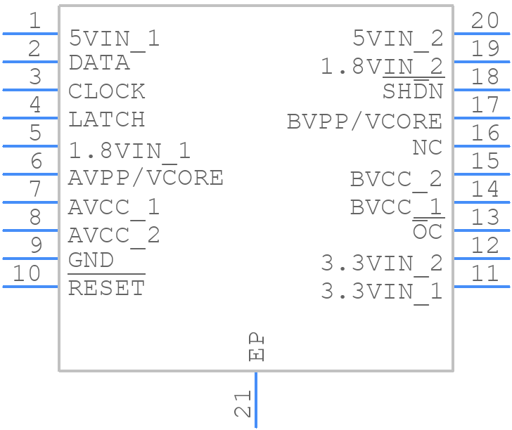 TPS2228PWPG4 - Texas Instruments - PCB symbol