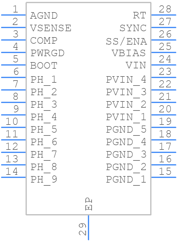 TPS54073PWPG4 - Texas Instruments - PCB symbol