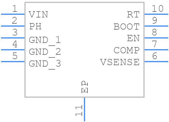 TPS54335-1ADRCT - Texas Instruments - PCB symbol