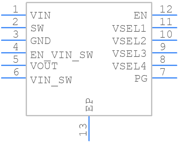 TPS62745DSST - Texas Instruments - PCB symbol