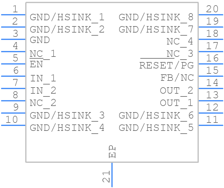 TPS77615PWPG4 - Texas Instruments - PCB symbol