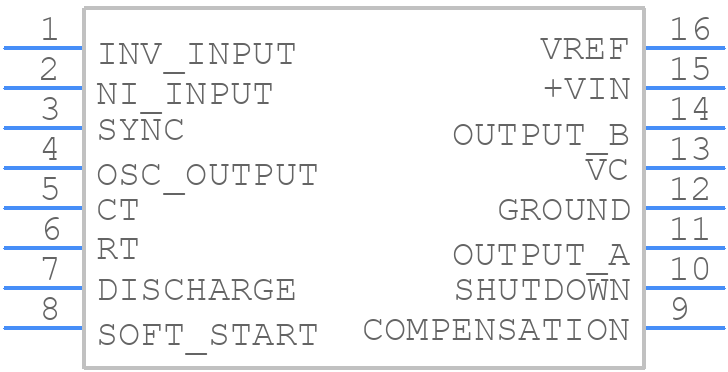 UC2527ANG4 - Texas Instruments - PCB symbol