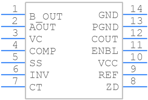 UC2872NG4 - Texas Instruments - PCB symbol