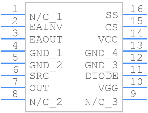 UC3578NG4 - Texas Instruments - PCB symbol