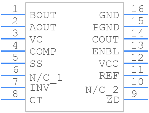 UC3872MG4 - Texas Instruments - PCB symbol