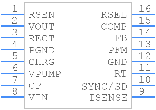 UCC29421NG4 - Texas Instruments - PCB symbol