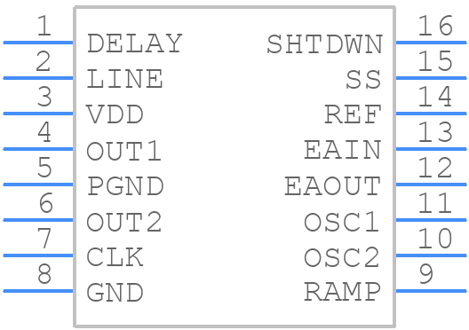 UCC3580N-4 - Texas Instruments - PCB symbol