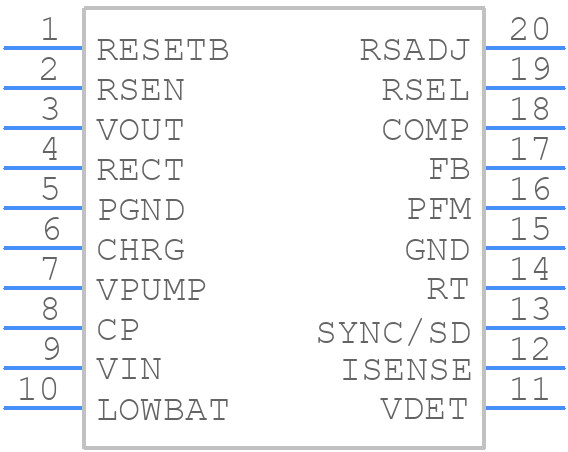 UCC39422PWG4 - Texas Instruments - PCB symbol
