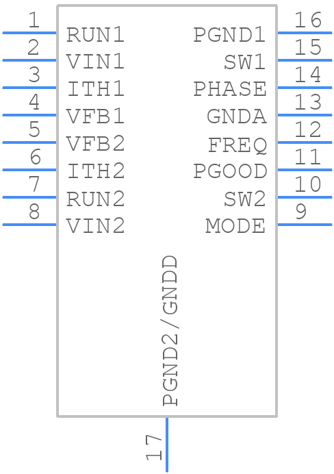 LTC3417EDHC#PBF - Analog Devices - PCB symbol