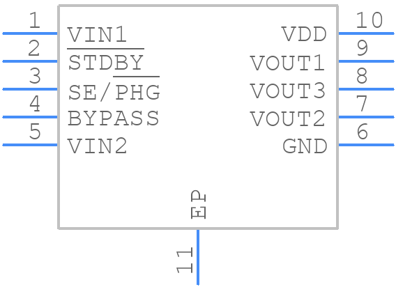 TS4909IQT - STMicroelectronics - PCB symbol