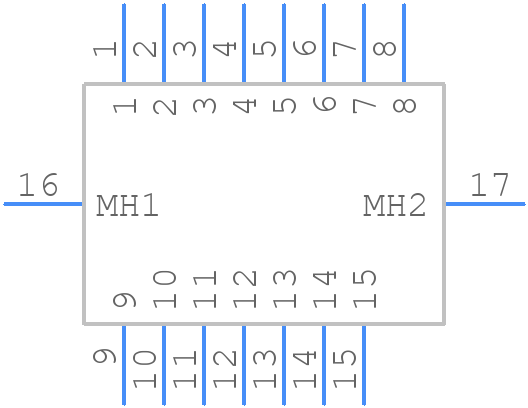 SDAB-15P(55) - Hirose - PCB symbol