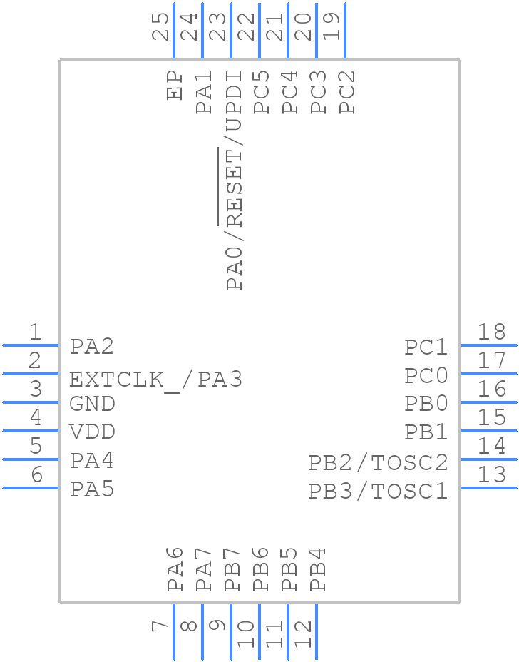 ATTINY3217-MNR - Microchip - PCB symbol