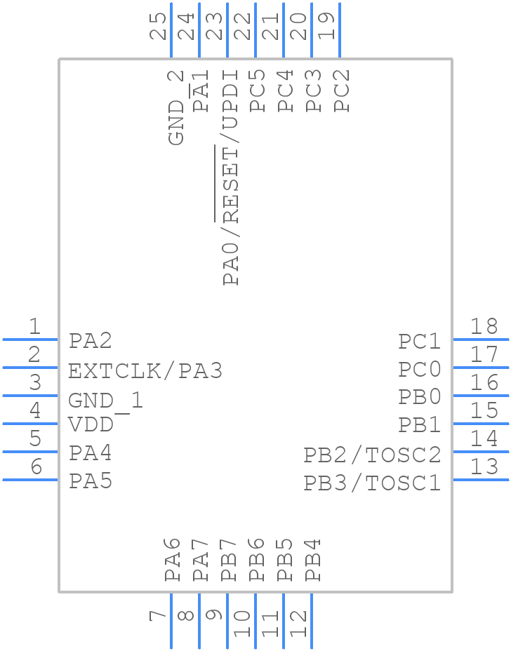 ATTINY3217-MFR - Microchip - PCB symbol