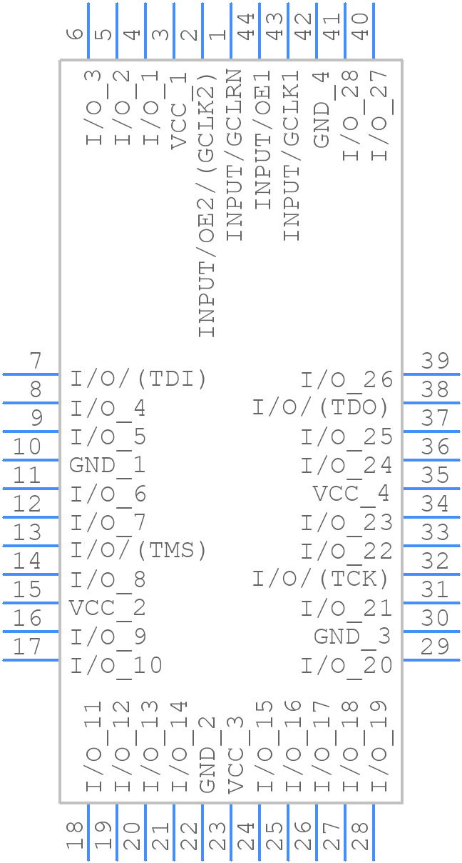 EPM7064SLC44-10N - Intel - PCB symbol