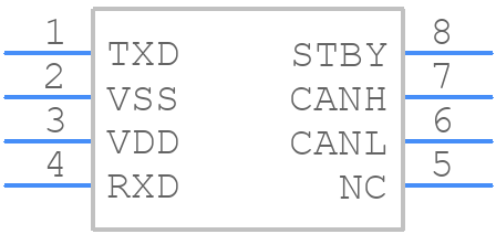 MCP2544WFDT-E/SN - Microchip - PCB symbol