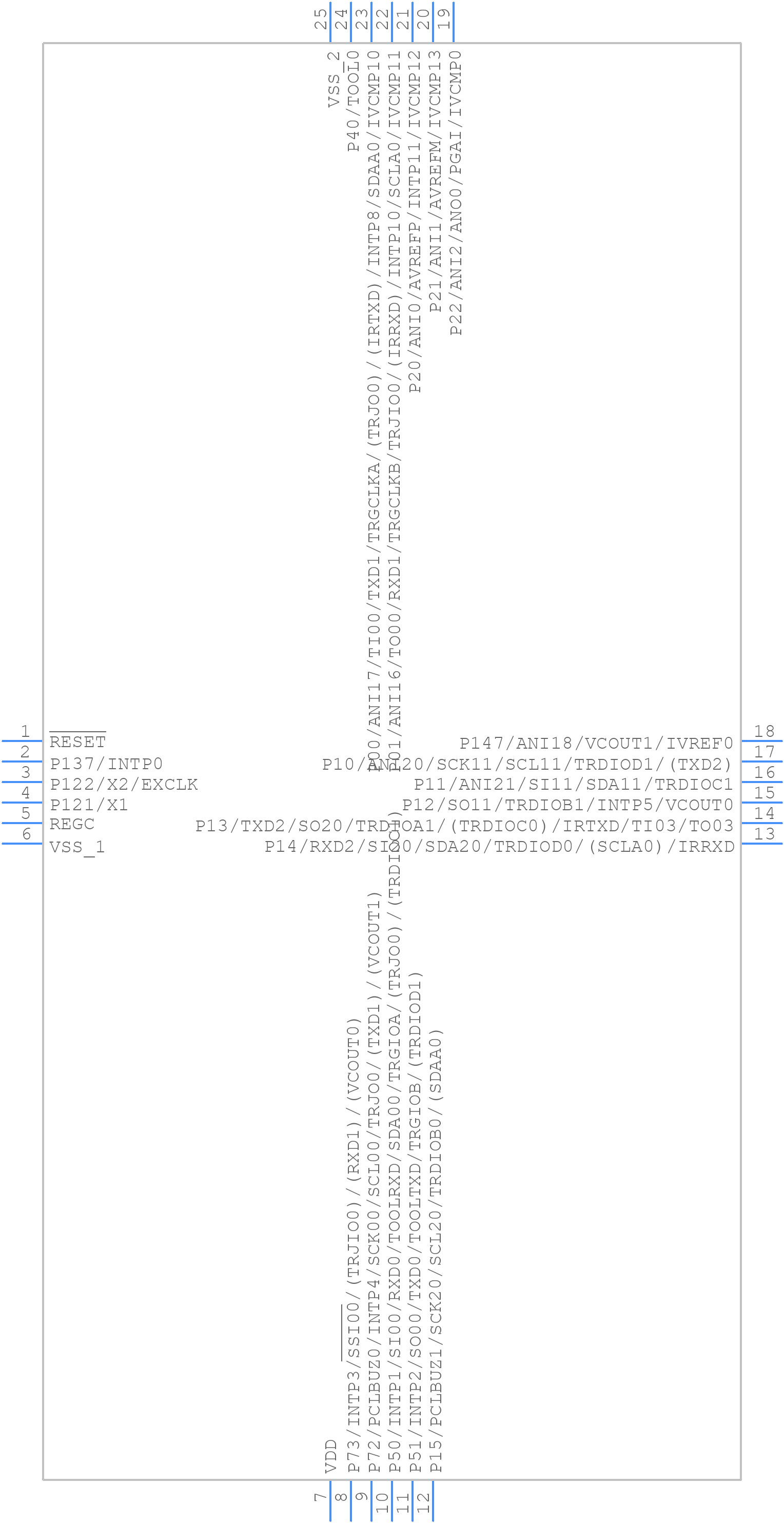 R5F11B7CANA#U0 - Renesas Electronics - PCB symbol