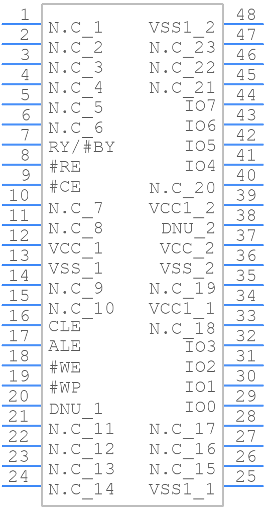 W29N04GZSIBF - Winbond - PCB symbol