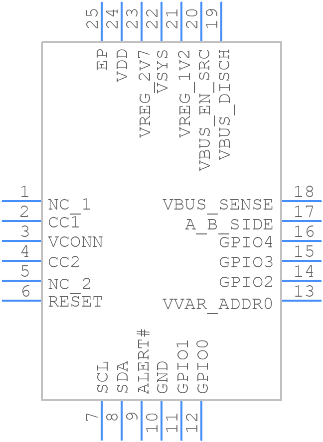STUSB4700YQTR - STMicroelectronics - PCB symbol