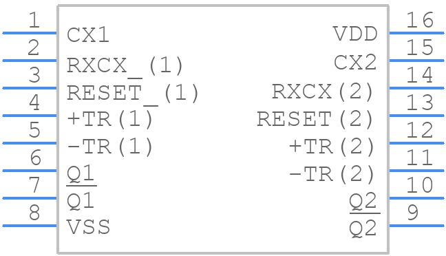 CD14538BF - Texas Instruments - PCB symbol