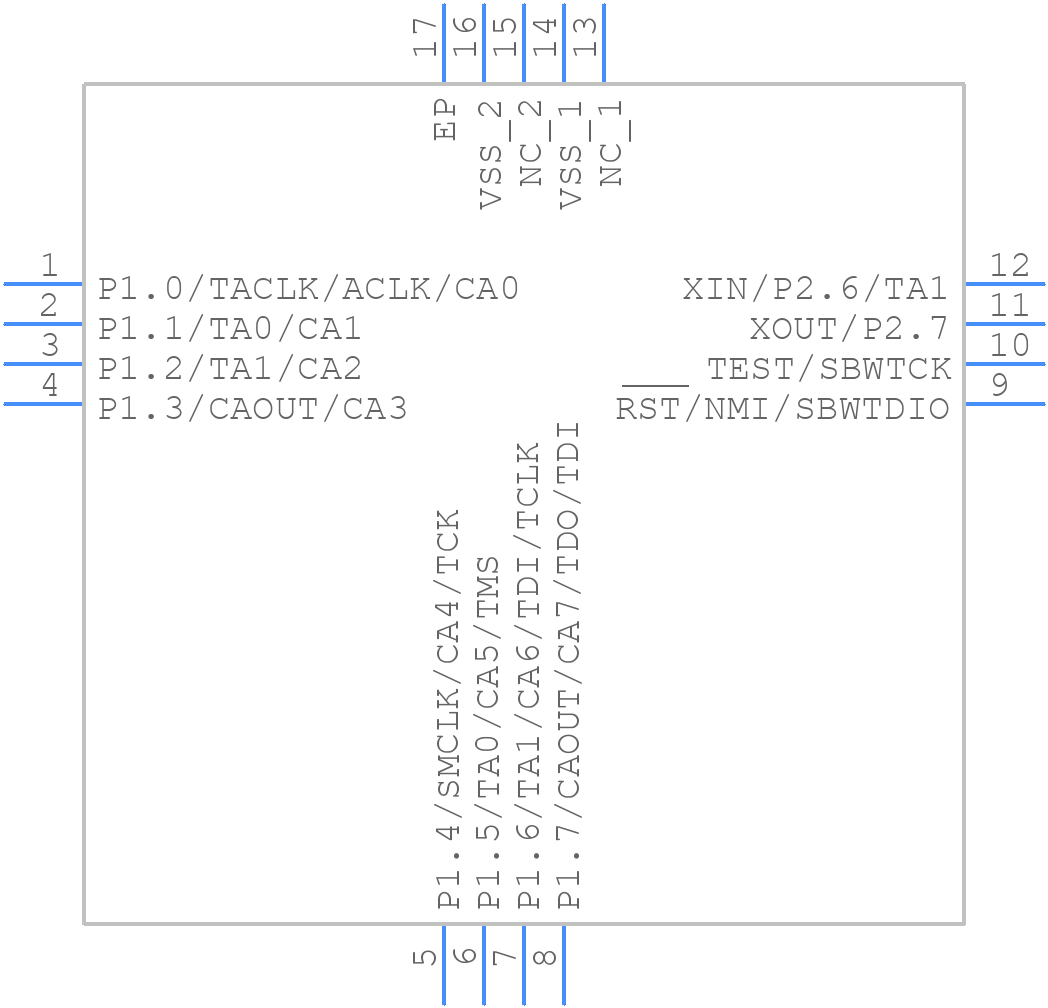 MSP430F2011IRSAR - Texas Instruments - PCB symbol